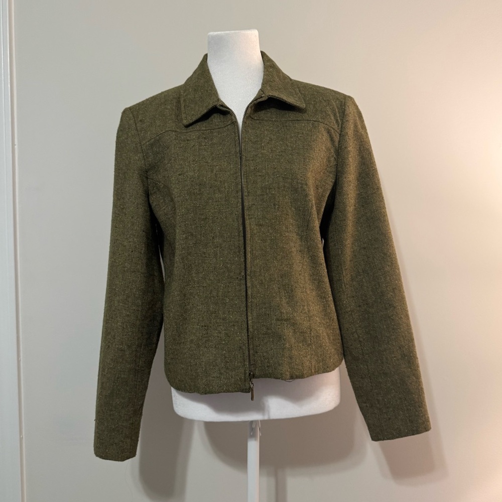 Kim Rogers Wool Olive Green Blazer Jacket